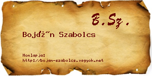 Boján Szabolcs névjegykártya
